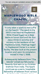 Mobile Screenshot of maplewoodbible.org